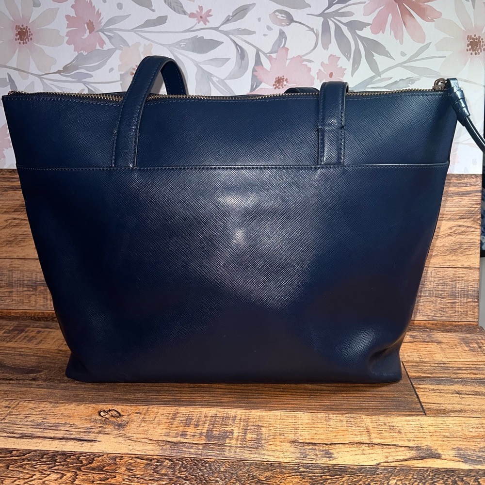 Kate Spade Blue Leather Tote Bag - Picture 2 of 11